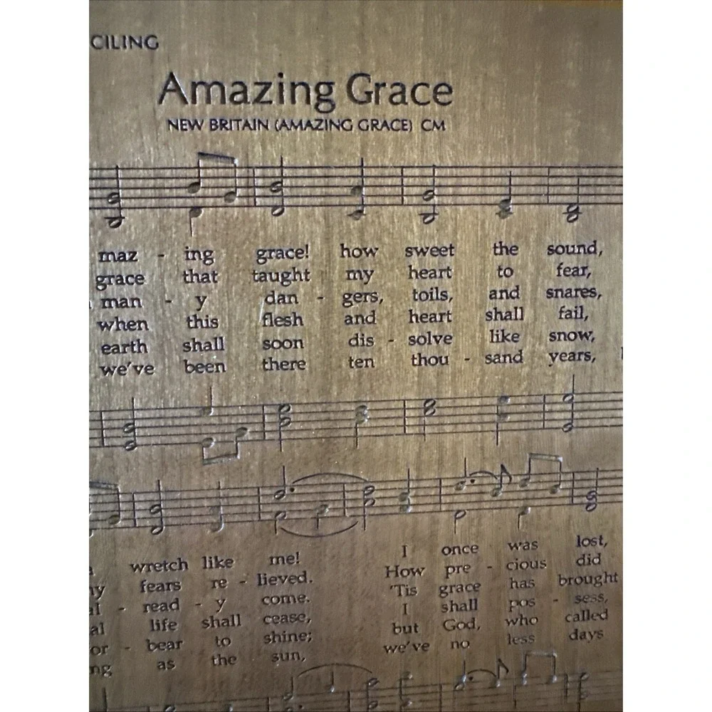 Amazing‎ Grace Plaque P. Graham Dunn Cherry Wood 5 3/8